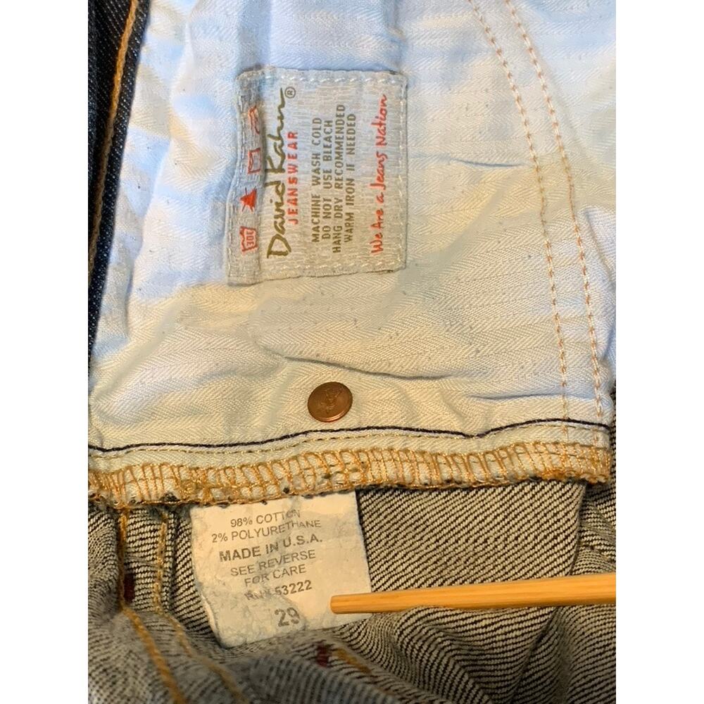 David Kahn Jeans Women Size 29 Nikki Wide Leg 30x32 Blue Bootcut Med Wash - Picture 12 of 12